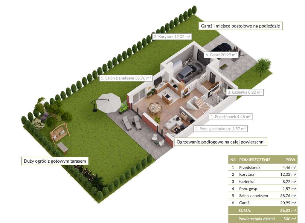 Rusiec, bliźniak, 350m2 ogrodu, Gotowe do obioru-9