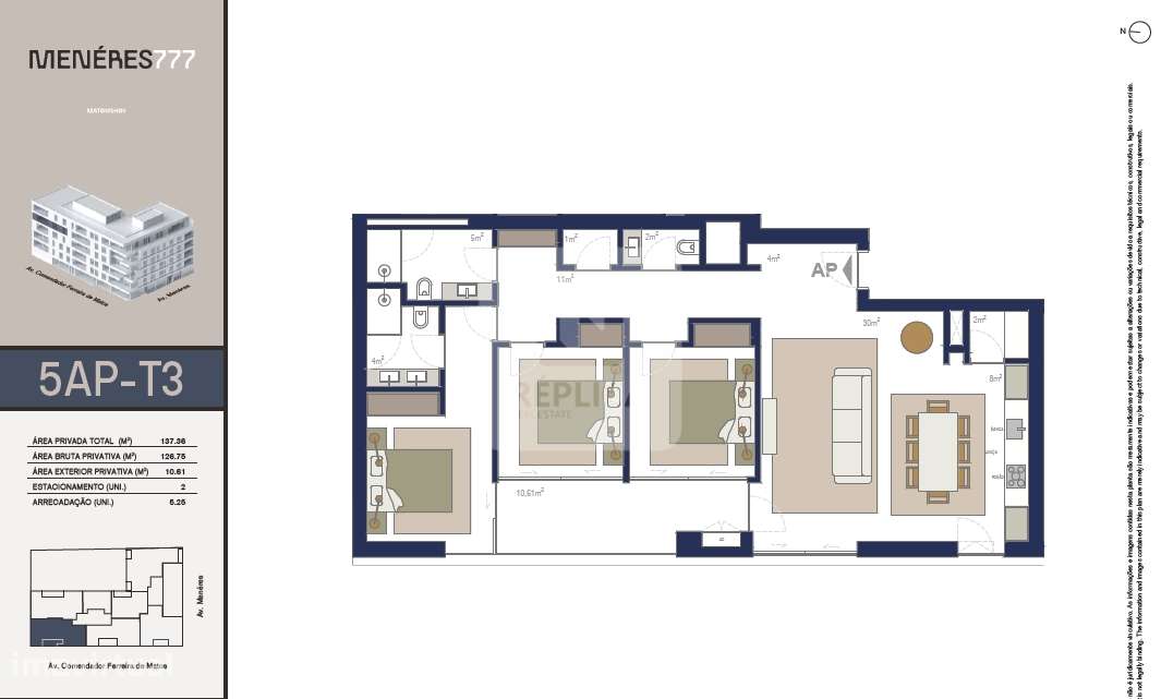 Apartamento T3 com varanda, Matosinhos Sul-19