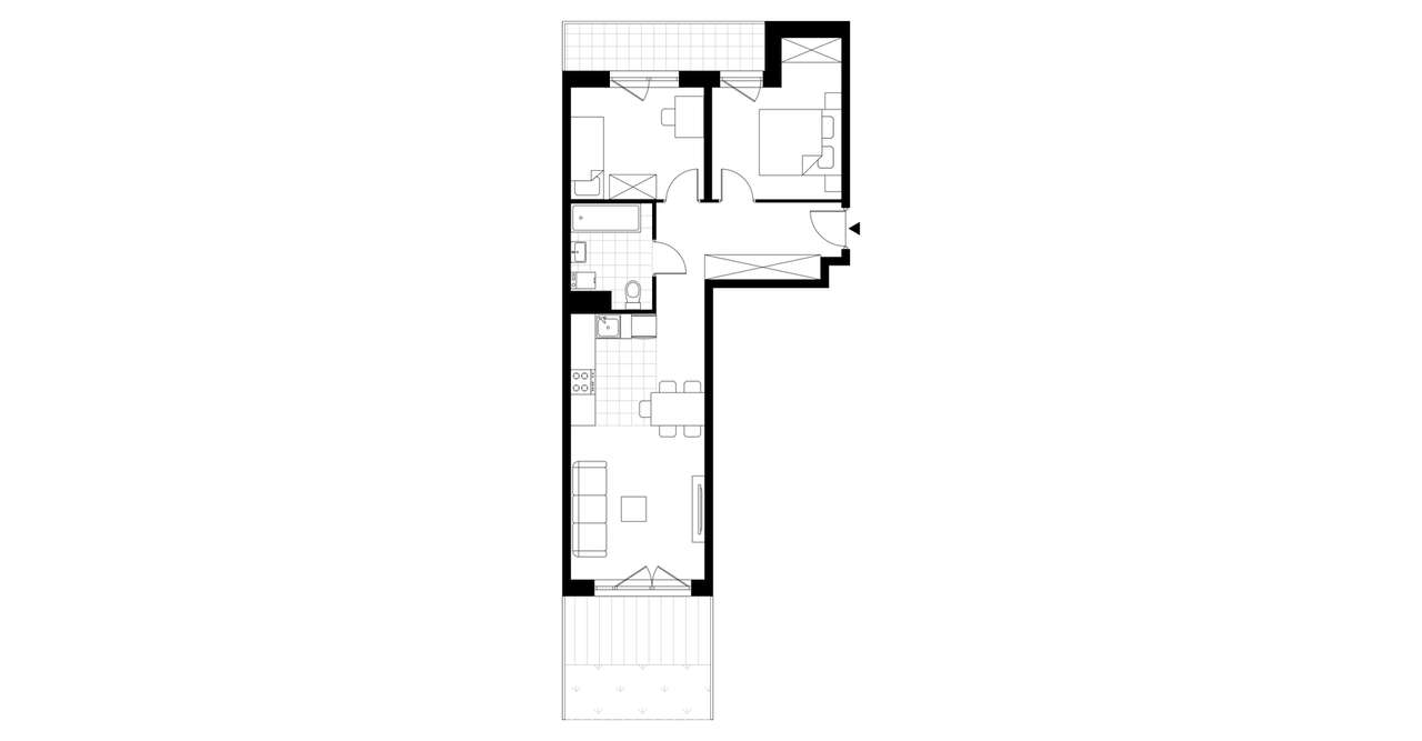 3-pokojowe mieszkanie 52m2 + ogródek Bezpośrednio - Pełny obrazek: 3/8