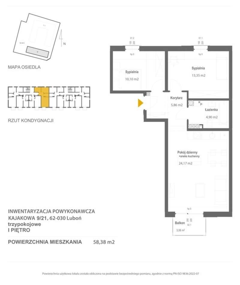 Mieszkanie I piętro. Niski blok. Do wykończenia. - Pełny obrazek: 2/11