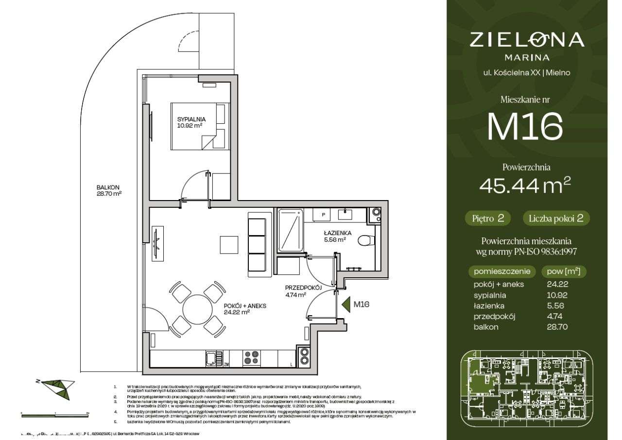 Apartament 2-pokojowy z balkonem i SPA – tylko 500m od morza – M16 - Pełny obrazek: 2/16
