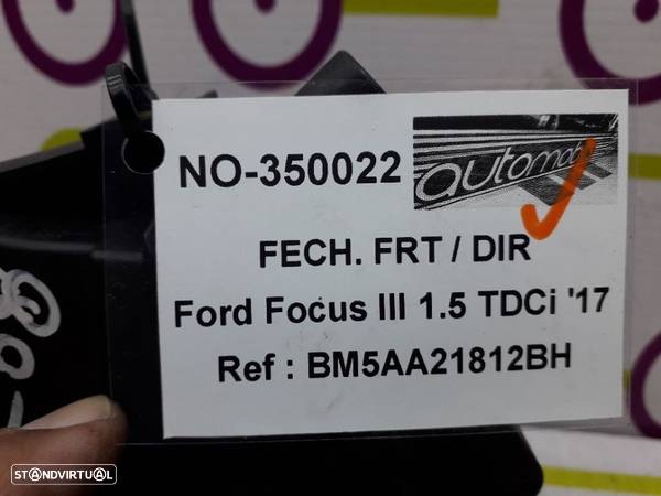 Fechadura Frt / Drt Ford Focus III 1.5 TDCi 120Cv de 2017 5 Portas - Ref: BM5AA21812BH - NO350022 - 5