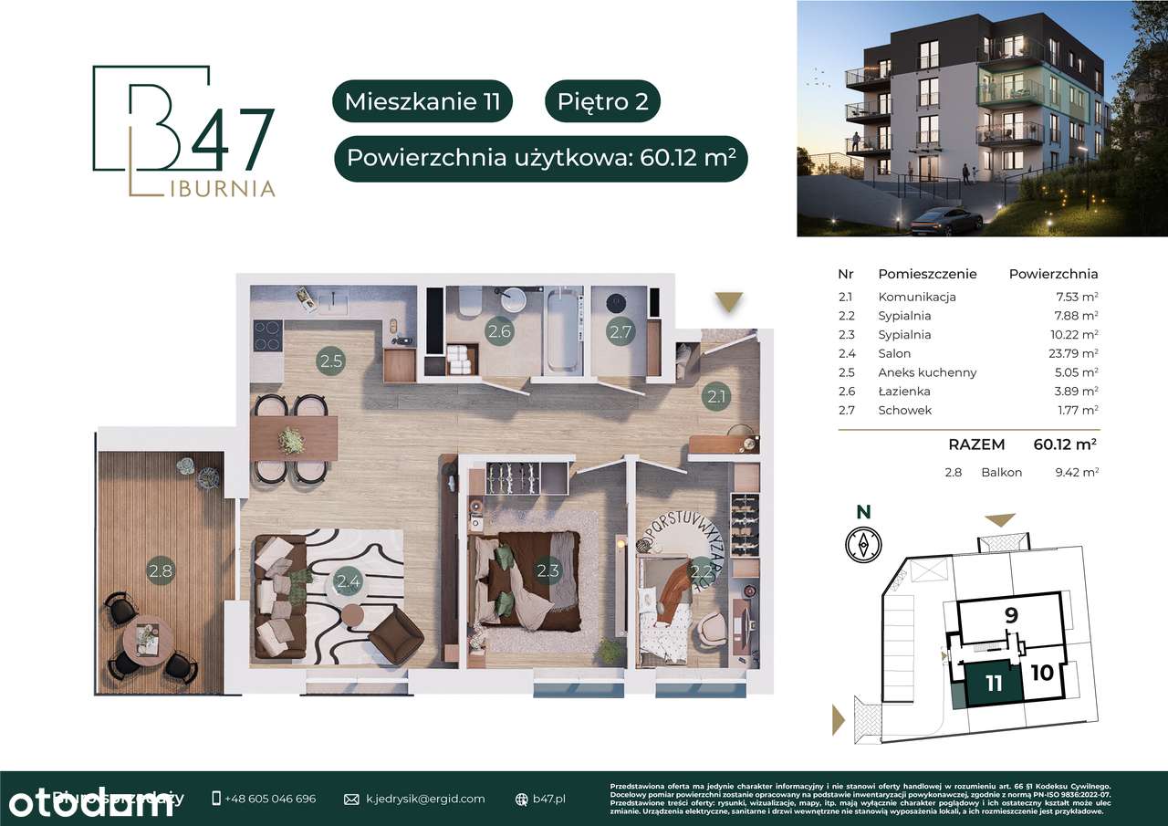 Apartamenty B47 | ul. Bucewicza | Najlepsza ekspozycja | M11 (lokal M11)