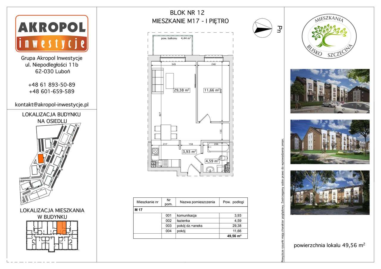 Skarbimierzyce | mieszkanie 2-pok. | B12-M17 - Pełny obrazek: 2/6