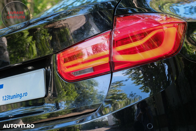 Stopuri LED BMW Seria 3 F30 (2011-2019) Rosu Clar LCI Design cu Semnal Dinamic Sec- livrare gratuita - 18