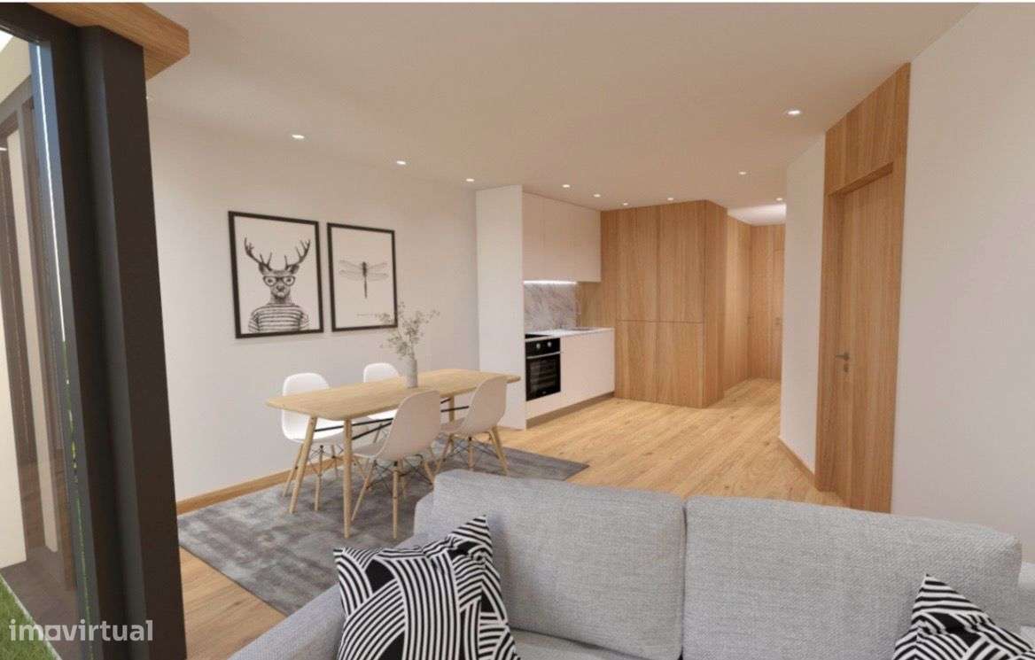 Apartamento T1 Novo - Varanda + Terraço - Areosa-9