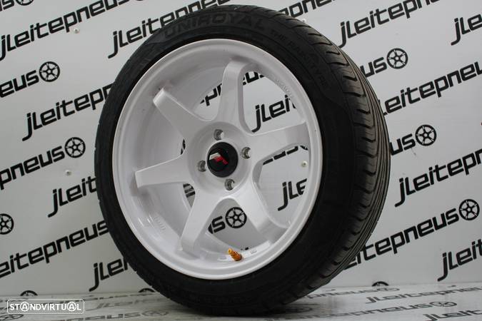 Jantes Originais JR Wheels JR3 16 4X100 8 ET25 + Pneus Uniroyal 215/45R16 - Oferta de Montagem/ Envio - 5