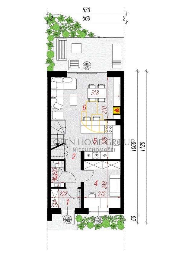 5 pok./ parking / pompa ciepła / ogródek / strych - Pełny obrazek: 4/9