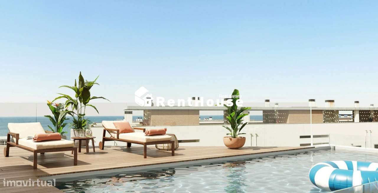 T2 de Luxo NOVO c/Terraço e Piscina - Grande imagem: 1/13