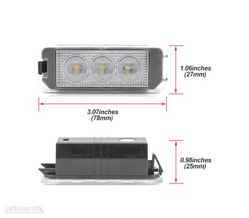 LUZES MATRÍCULA PARA VOLKSWAGEN VW GOLF MK4 MK5 MK6 MK7 PASSAT NEW BEETLE VOLKSWAGEN VW EOS PHAETON - 2