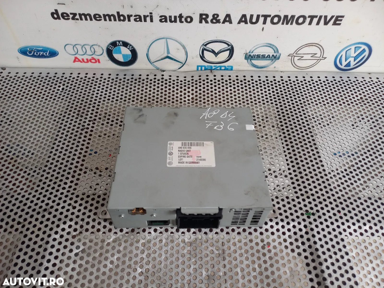 Modul RadioBox Unitate Amplificator Tuner MMI 3G+ Audi A8 4H D4 Dupa 2010 Cod 4H0035056 Dezmembrez Audi A8 4H D4 3.0 Tdi Quattro Motor CDT Cutie MXU Volan Stanga - Dezmembrari Arad - 3