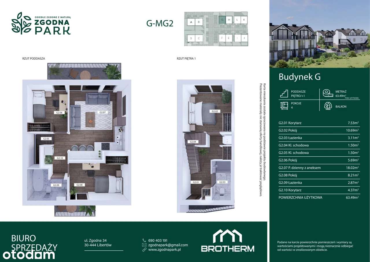 Zgodna Park | mieszkanie 4-pok. |taras + balkon| G2 - Pełny obrazek: 2/12