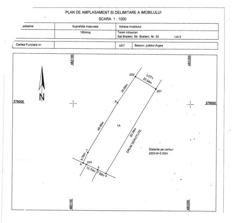 Teren 500-800 mp Braileni-Valea Ursului parcelabil - Imagine principală: 2/4