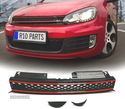 GRELHA FRONTAL PARA VOLKSWAGEN VW GOLF 6 "LOOK GTI" COM EXTERMIDADES VERMELHAS - 1