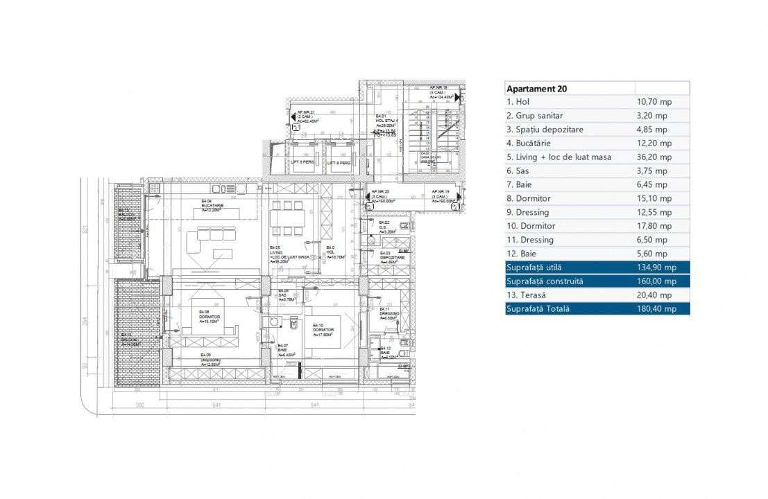 apartament 4 camere de vanzare- Rahmaninov- vedere lac-11