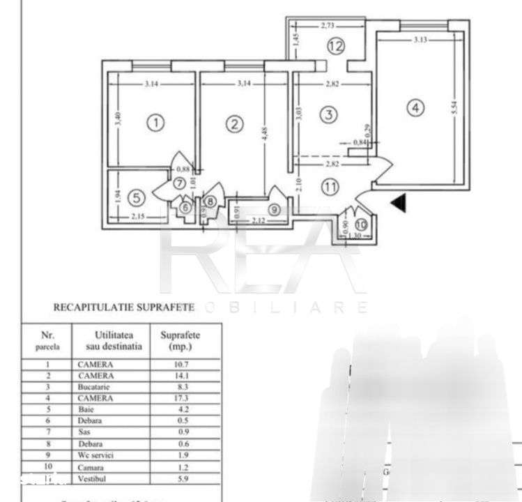 3 camere 4/8, bloc 1984, proiect centrala -Gorjului-6