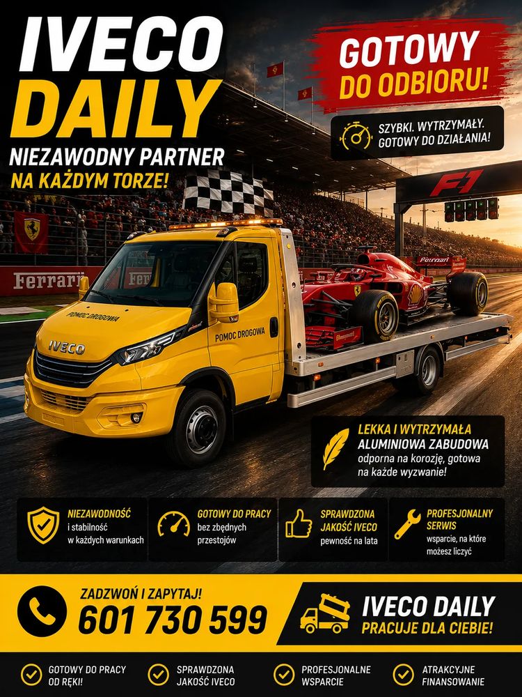 Iveco Daily Laweta 70C21P dł. 6600 mm powystawowa. Rok produkcji podwozia 2024