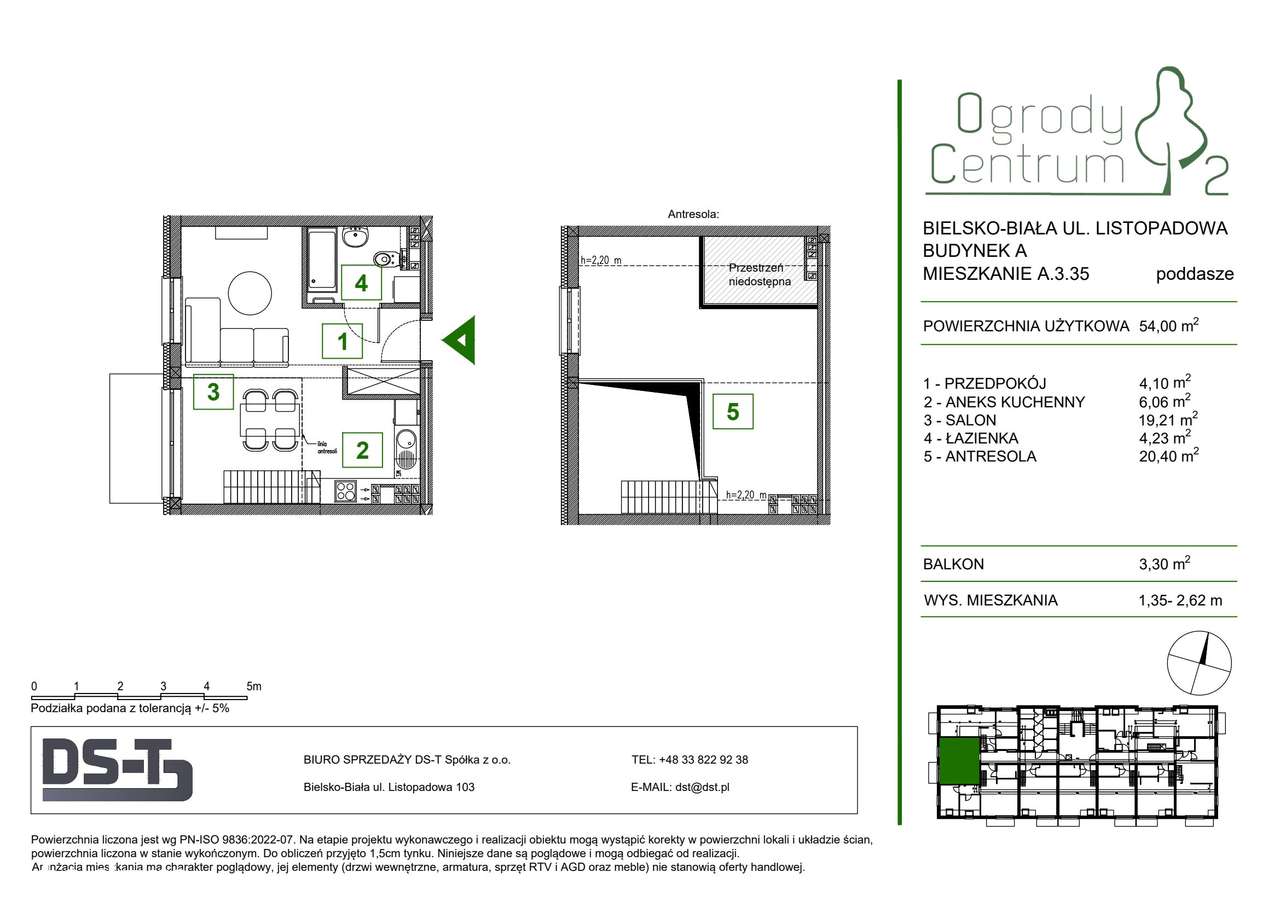 Ogrody centrum 2 | mieszkanie 1-pok. | A.3.35 - Pełny obrazek: 2/9