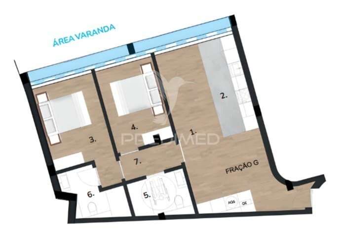 Apartamento T2 com varanda em Sines - Grande imagem: 2/13