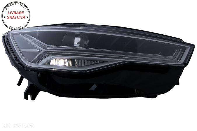 Faruri Full LED Audi A6 4G C7 (2011-2018) Facelift Matrix Design Semnalizare Dinam- livrare gratuita - 6