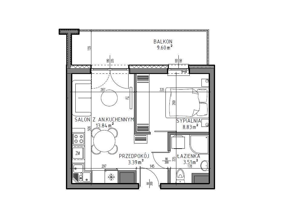 2 pokoje, stan deweloperski, nowy blok 2023 r.