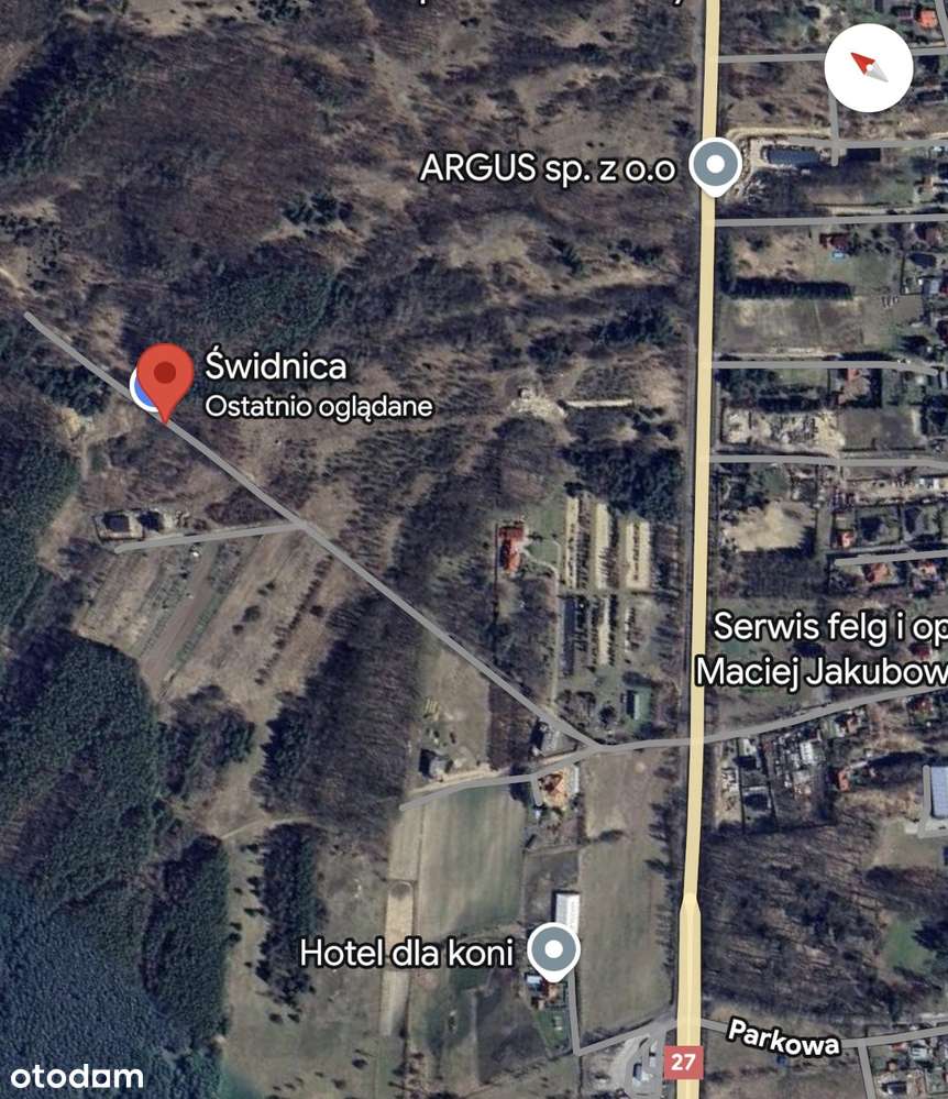 Działka 1550 m² z rozpoczętą budową domu parterowego | Świdnica-2