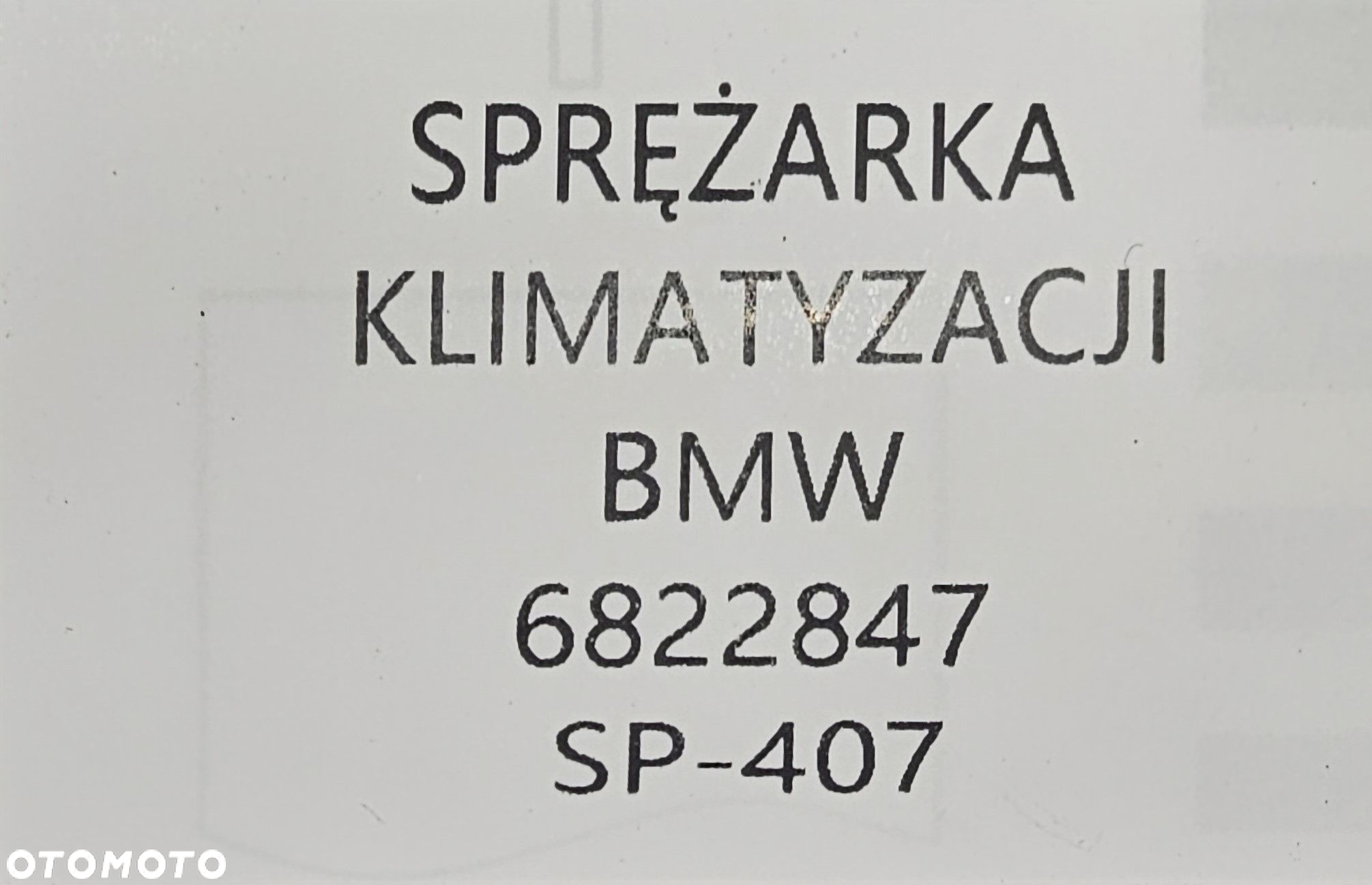 ORG SPRĘŻARKA KOMPRESOR KLIMATYZACJI BMW G30 G31 G32 G11 G12 - 6822847 - 6
