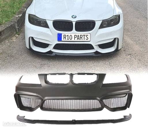 PARA-CHOQUES FRONTAL PARA BMW E90 E91 05-08 LOOK M4 + SPOILER LIP - 1