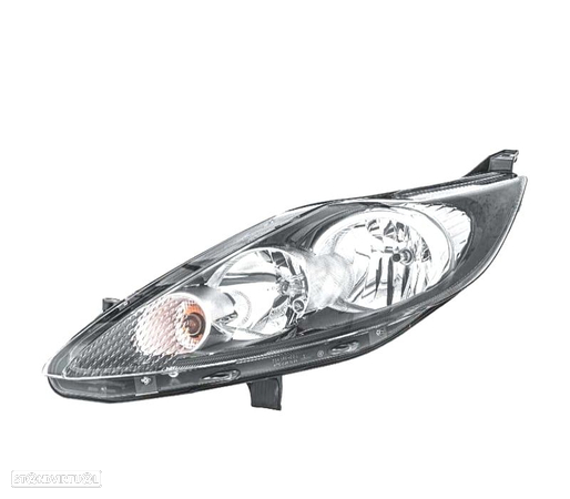 FAROL ESQ OPTICAS PARA FORD FIESTA MK7 3/5P 08-13 FUNDO PRETO - 1