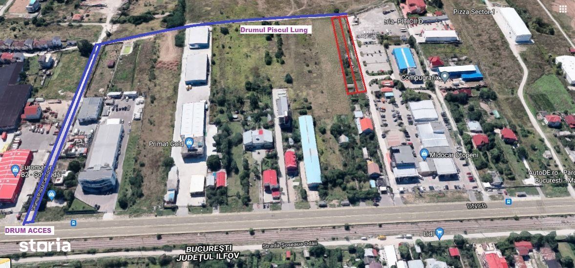 OTOPENI SOS. ODAI -Teren intravilan - 2,000m² - Deschidere 17.5 ML