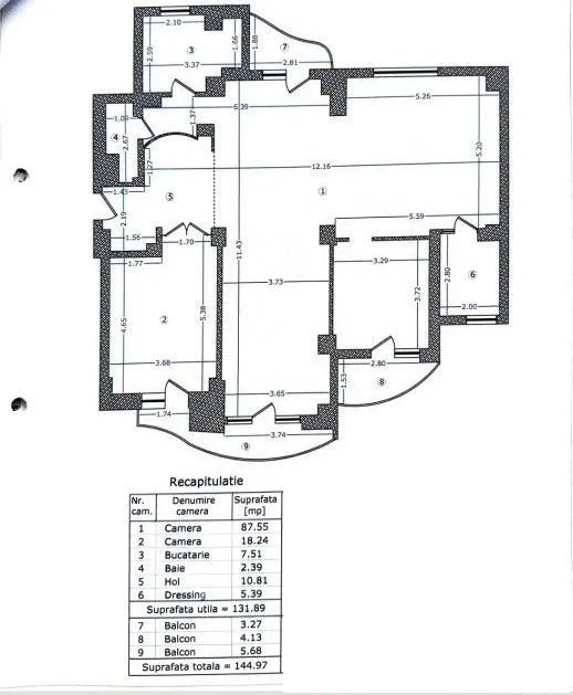 Apartamente amenajate ca spatii birouri|Posibilitate recompartimentare