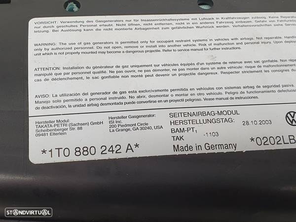 Airbag Banco Dto Audi A3 (8P1) - 2