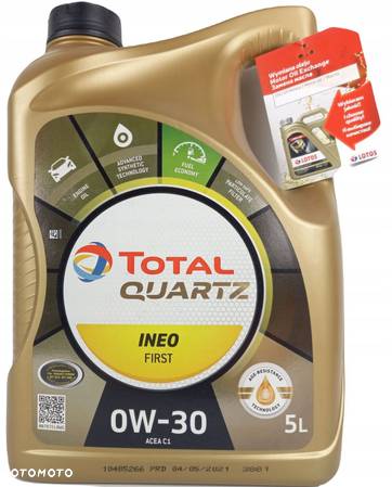 Olej Total Ineo First 0W30 5L PSA B71 2312 - 1