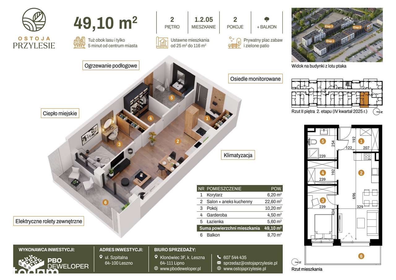 Ostoja Przylesie | mieszkanie 2-pok. | 1_2_05 - Pełny obrazek: 2/9