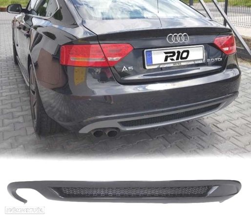 DIFUSOR TRASEIRO PARA AUDI A5 SPORBACK 09-11 LOOK S-LINE - 1