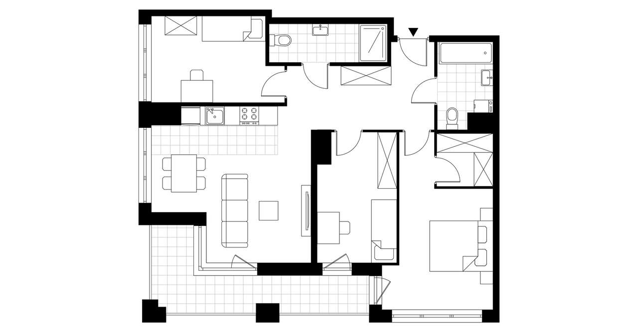 4-pokojowe mieszkanie 78m2 + loggia Bezpośrednio - Pełny obrazek: 4/9