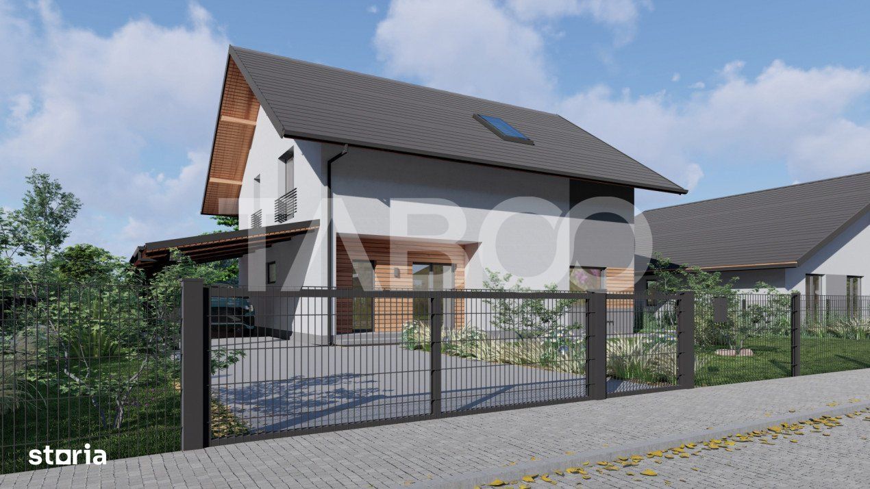 Casa individuala cu 5 camere 134 mpu terasa si carport Sura Mica Sibiu