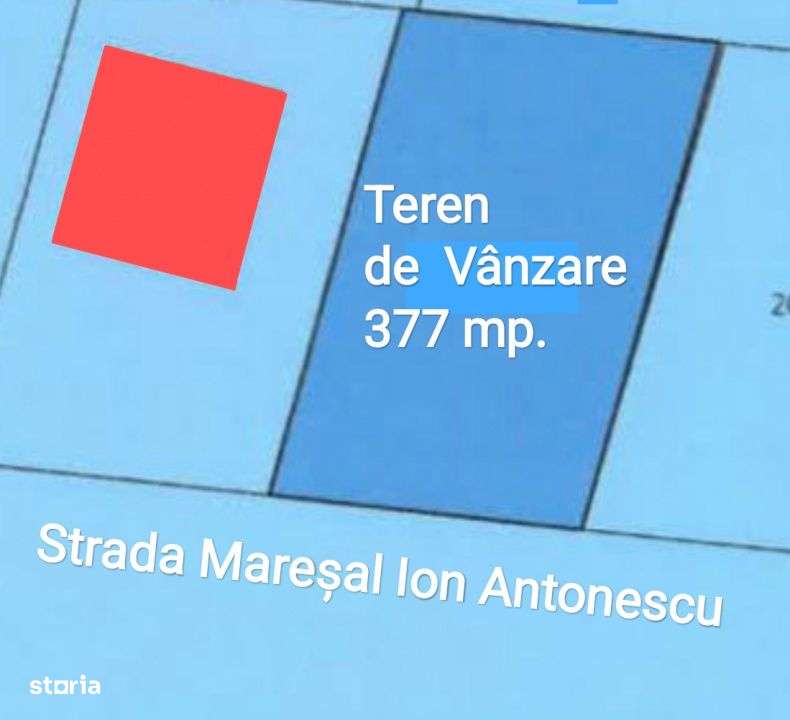 Vanzare Teren perfect 377 mp. cu Autorizatie Constructie - Imagine principală: 3/19