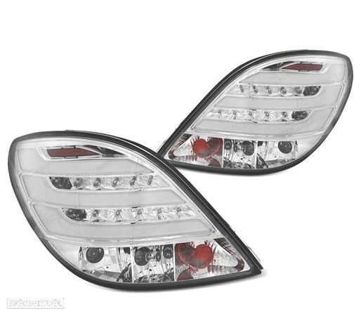 FAROLINS TRASEIROS LED PARA PEUGEOT 207 05.2006 06.2009 CHROME CROMADO - 1