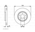 TARCZA HAMULCOWA 320X28 V 5-OTW VOLVO S60 05> SZT   24.0128-0184.1 - 3