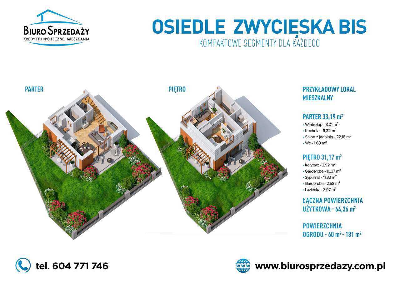 POŁÓWKA MINI BLIŹNIAKA ZAMIAST MIESZKANIA+2MP+OGRÓDEK - Pełny obrazek: 2/10