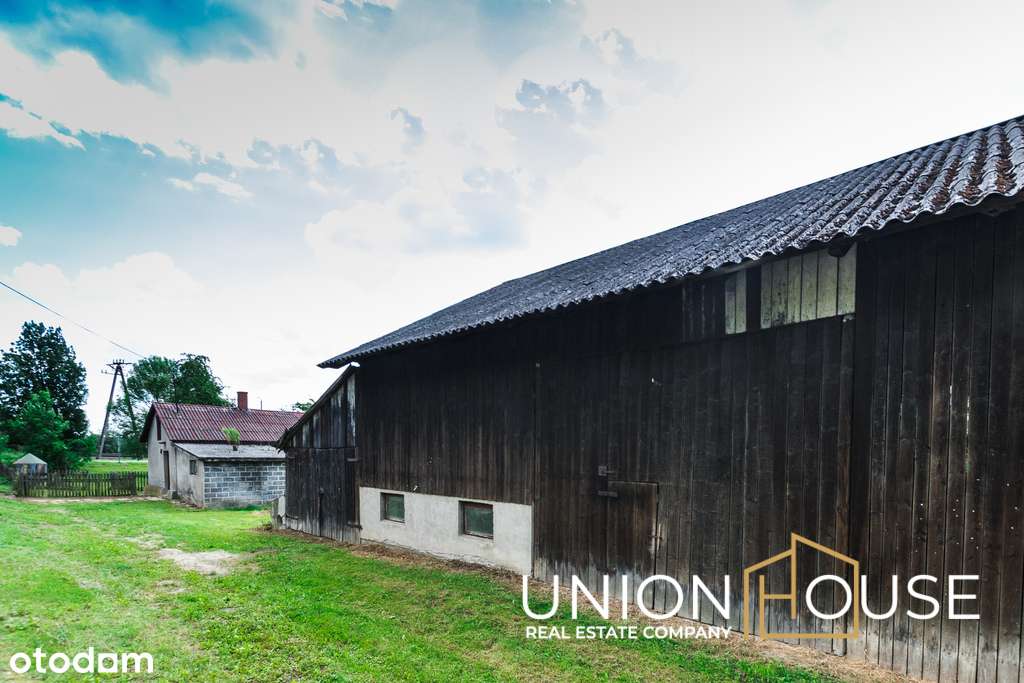 Działka 15ar z domem i stodołą Kacice Słomniki-7