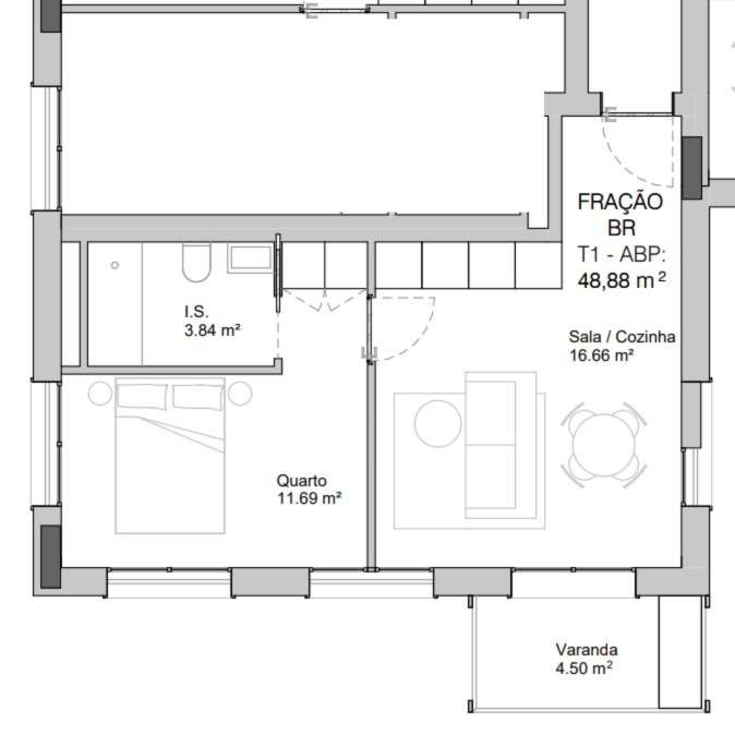 Apartamento T1 com Varanda e Garagem | Junto ao Polo Universitário - Grande imagem: 5/5