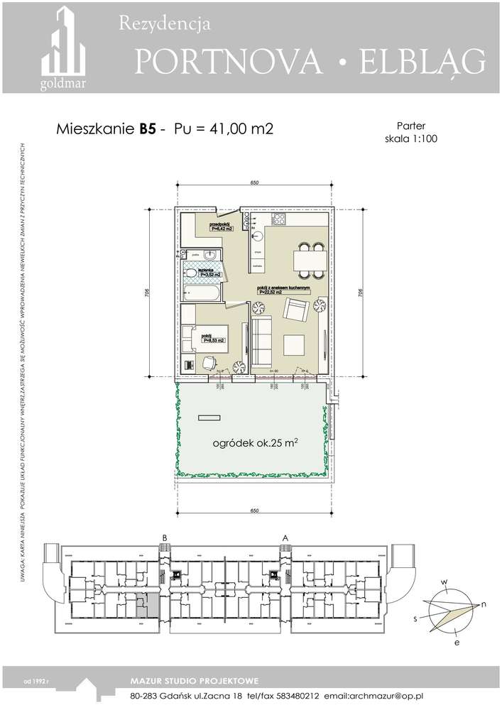 2-pokojowe mieszkanie 41m2 + ogródek Bez Prowizji - Pełny obrazek: 2/7