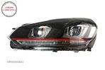 RHD Faruri LED VW Golf 6 VI (2008-2013) Golf 7 U Design Rosu GTI Semnal Dinamic- livrare gratuita - 3