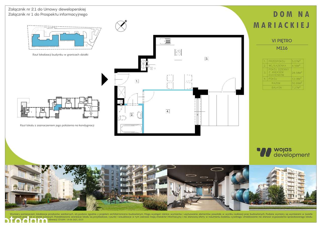 Dom na Mariackiej | mieszkanie M116 - Pełny obrazek: 3/8
