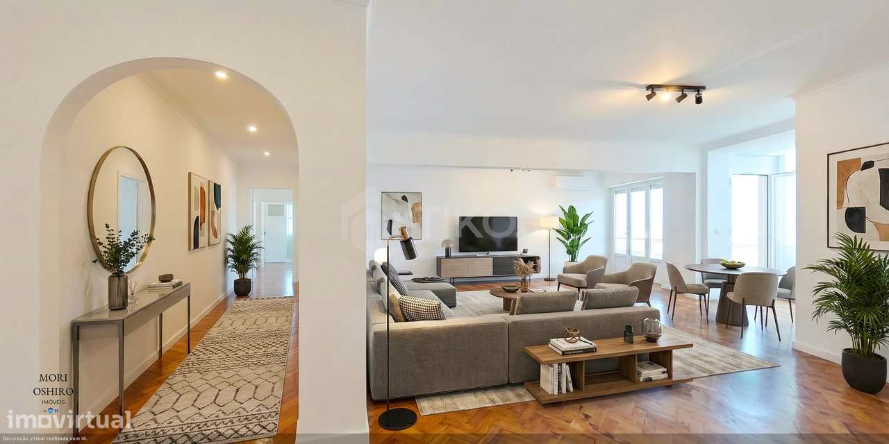 APARTAMENTO 5 ASSOALHADAS | VARANDA EM “L” PANORÂMICA | VISTA LISBOA E-6