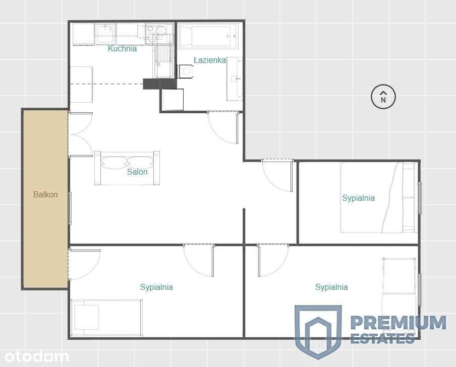 4 pokoje I 70 m2 I garaż/balkon I Ostatnie Piętro-16