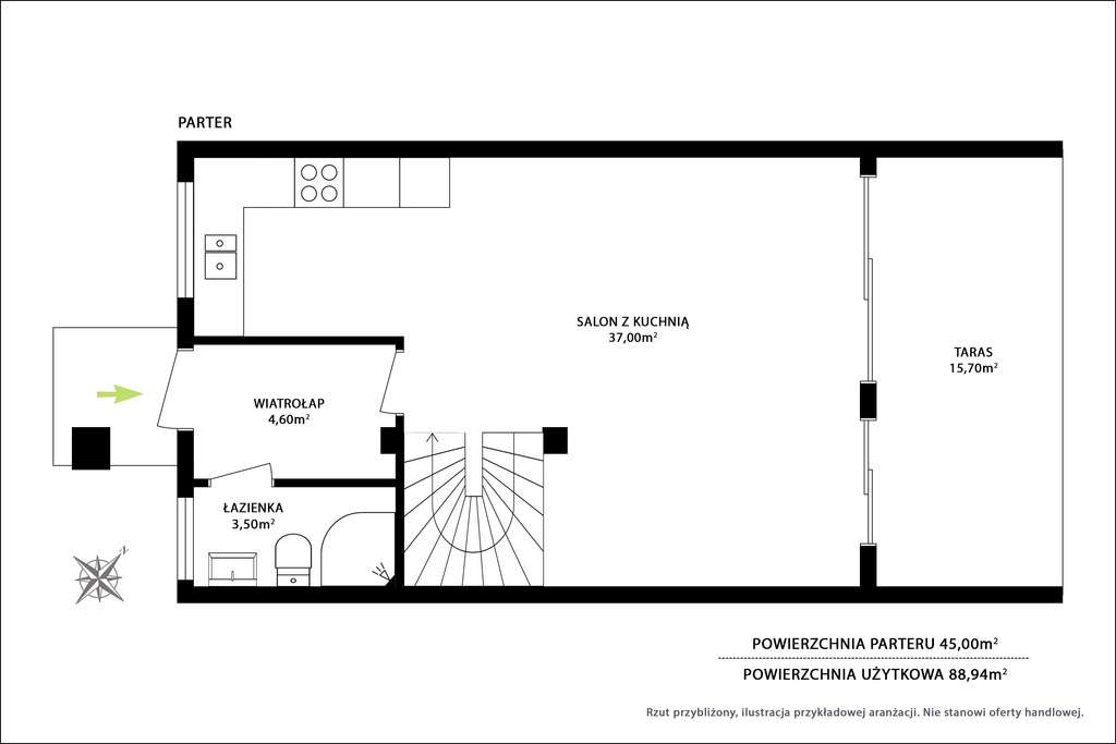 Szeregowiec w Plewiskach do wykończenia 88,94m2-3