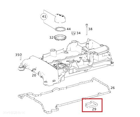MERCEDES M271 Uszczelka pokrywy zaworow OE - 2
